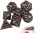 DND Dice, Hollow D&D Metal Dice Set with Gift Box, 7 PCs Steampunk Polyhedral Dice for RPG Games