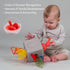 Taf Toys Baby Tissue Box Montessori Toys for Babies - Silicone Sensory & Motor Skills Development Toy with 10 Fabric