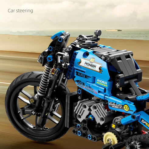 Motorcycle Toy Building Sets with 469 Particles, STEM Educational Model Kit for Children Age 8+