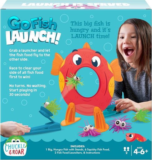Chuckle & Roar - Fish Feeding Frenzy - Classic Go Fish Game with a Twist - Family Game Night Staple - Kids Card Action