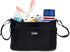 CM Stroller Organizer Diaper Bag, Black Pack with Drink Holders and Zipped Pockets for Baby Stroller