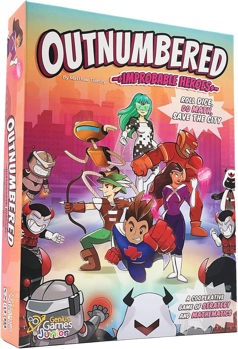 Outnumbered: Improbable Heroes Board Game - A Mensa Award Winning Superhero Math