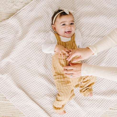 Cozy Konssy Waffle Baby Blanket - Soft & Nursery Swaddle Blanket, Lightweight Toddler Throw for Boys & Girls, Ideal