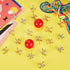 Gejoy 2 Sets 2 20 Metal Jacks Game with Ball Pieces Red Rubber Balls and Pieces Classic Retro Vintage Jacks Toy