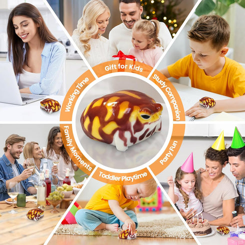 Taba Squishy Desert Rain Frog, Cute Animals Toys for Kids & Adults, Kawaii Stress Relief Fidget Sensory Toys, Soft