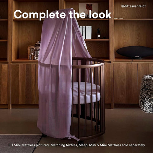 V3, V3 100% Stokke Sleepi Mini Fitted Sheet Lavender - Compatible with Sleepi Mini Mattress - Washable - Fine Cotton
