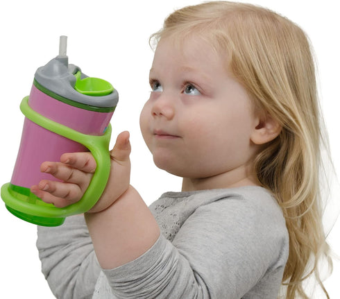Easy Grip Baby Sippy Cup Holder, 360 Transition Trainer Cup Alternative for Limited Hand Mobility, One Piece