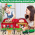1 2 3 4 5 Playset Farm Animals Toys for Year old Toddlers Girls Boys, Big Red Barn Farm with Figures Animals