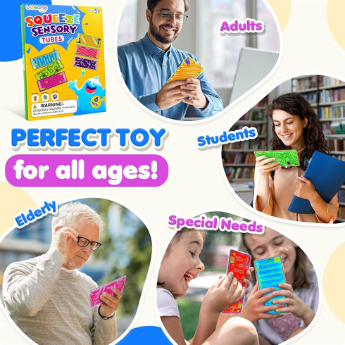 6 Pack Squishy Sensory Fidget Autism Toys for Kids: Sensory Toys for Sepcial Need Maze - Quiet Fidget Sensory Filled