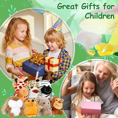 Arrozon 12 4.5 Inch Pcs Small Stuffed Animals Bulk, Mini Stuffed Animals, Kindergarten Graduation Gifts, Classroom
