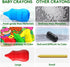 YSNYSN 16 1-3,Non-Toxic Colors Jumbo Baby bottle Crayons for Toddlers & Washable,Easy-Grip Infant Crayons for Early