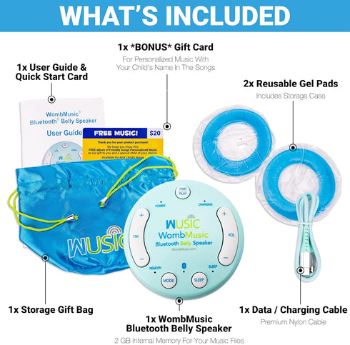 Wireless Womb Music Bluetooth Belly Speaker: Essential Pregnancy Must Haves, Perfect Gifts for Pregnant Moms, Belly
