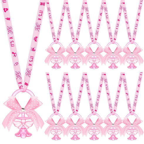 Tondiamo 60 Pcs Baby Shower Pacifier Necklace for Chupones para Baby Shower Game