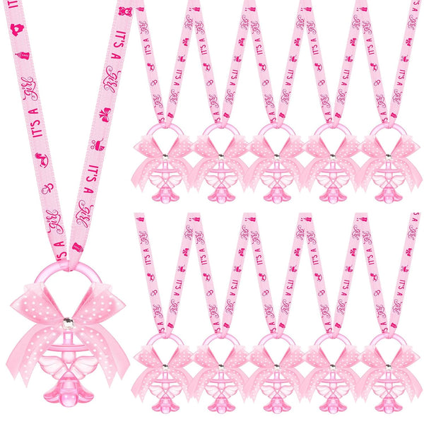 Tondiamo 60 Pcs Baby Shower Pacifier Necklace for Chupones para Baby Shower Game