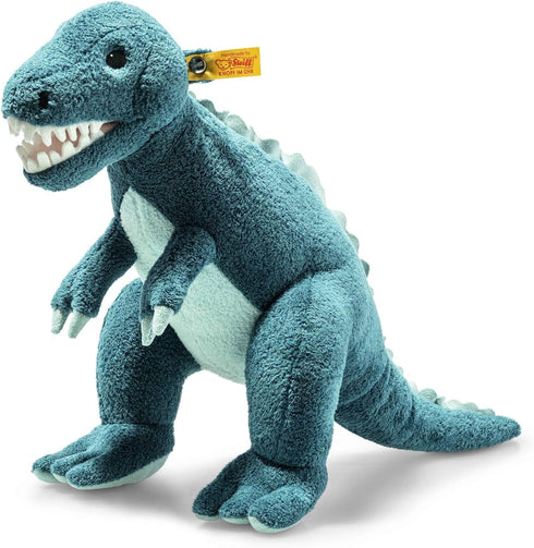 Steiff Thaisen T-Rex Plush - Premium Stuffed Animal, Dinosaur Toys for Kids, Soft Cuddly Friends (Blue, 14")