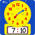 Large Dry Erase Magnetic Teaching Demonstration Clock - Kids Telling Time Learning Clock for Analog and Digital Time,