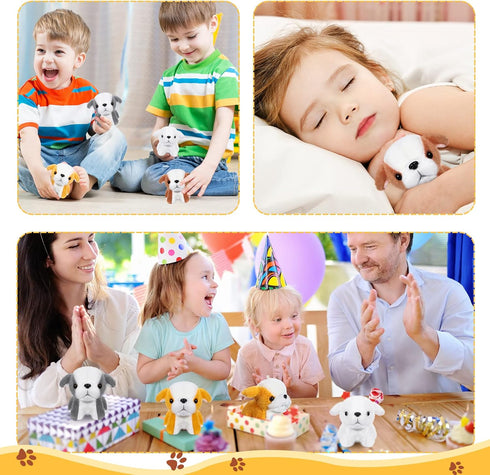 Sosation 20 Pcs Mini Plush Stuffed Puppy, Soft Plush Dog for Goodie Bag Fillers, Back to School Gift, Party Favor