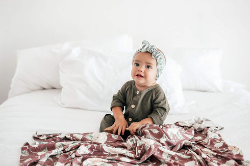 Copper Pearl 'Scarlet' Large Premium Knit Baby Swaddle Blanket