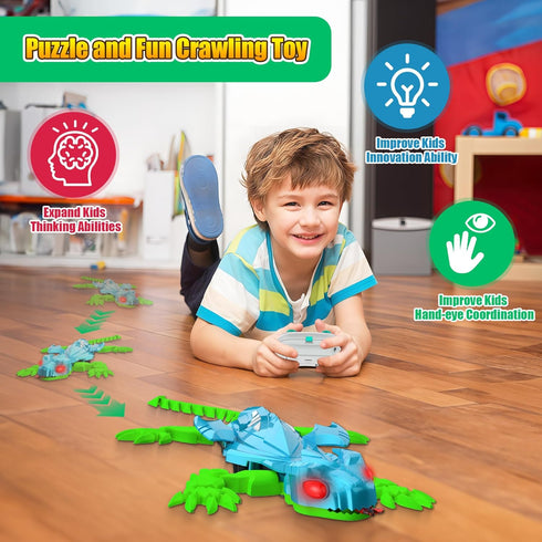 6+, TWFRIC Wall Climbing Gecko Lizard The Rechargeable Remote Control Car Toy - Exciting RC Crawlers for Kids Ages