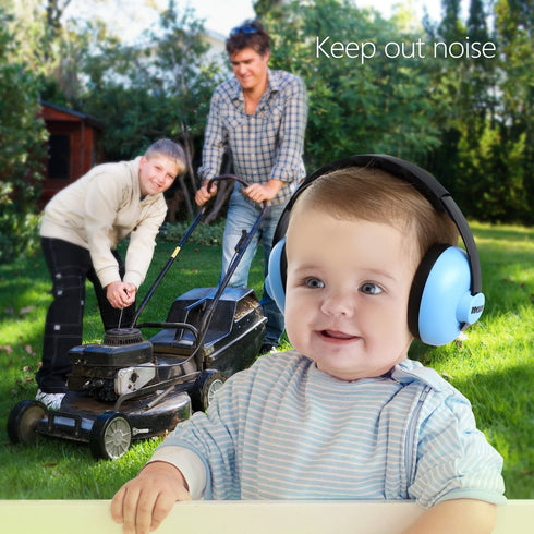 Baby Ear Protection Noise Cancelling Headphones for Babies 3 Months to 3 Years (Blue)