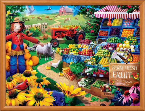 Masterpieces 750 Piece Jigsaw Puzzle for Adults and Family - Fresh Farm Fruit - 18"x24"