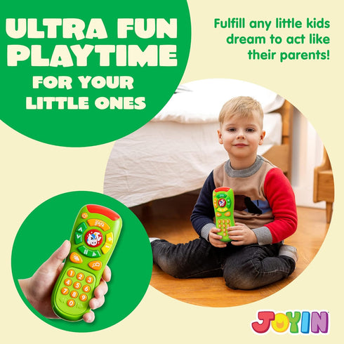 JOYIN Baby Toy Phone, Remote & Smartphone with Music, Fun Learning Musical Toys for Kids, Boys or Girls, Holiday Gifts
