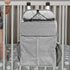 TOYANDONA Crib Hanging Bag Diaper Storage Organizer Gray Multifunctional Cradle Storage Caddy for Newborn Nursery