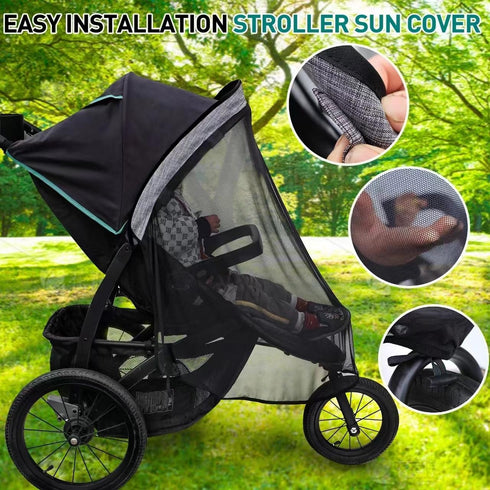 Youpinby 97% Stroller Sun Shade - Universal Stroller Sun Shade for Travel Strollers, Jogging Strollers; Baby