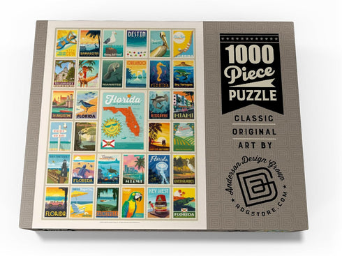 1000 MyPuzzle Florida: Multi-Image Print, Vintage Poster - Premium Piece Jigsaw Puzzle for Adults