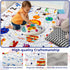 Mfmiudole 50"50" Solar System Baby Gyms Playmats for Playpen, Thicken ABC Alphabet Learning Mat Toddlers Padding