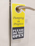 Do Not Disturb Sign, Pumping in Progress Door Hanger, 2 Pack, Double Sided for Any Place