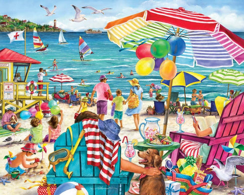 Day at The Beach Jigsaw Puzzle 1000 Piece by Vermont Christmas Company