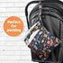 2pcs Waterproof Reusable Cloth Diaper Wet Dry Bags with Two Zippered Pockets for Travel Beach Pool Daycare - Animal
