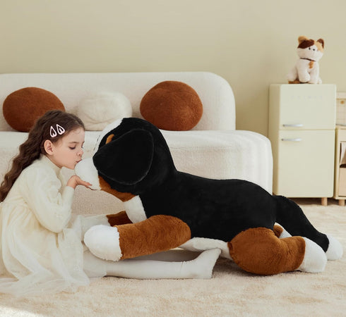IKASA Giant Bernese Mountain Dog Stuffed Animal Plush Toy, Big Jumbo Soft Toy, 30" Huge Size Cute Fluffy Plushie, Gifts
