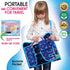 Car Seat Tray for Toddler - Waterproof Kids Travel Table Top - Road Trip Essentials - Lap Desk with Storage (Blue)