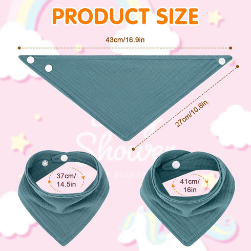 Accmor 10 Pack Baby Bandana Drool Bibs, 100% Cotton Muslin Bibs for Teething and Drooling, Soft for Boys Girls