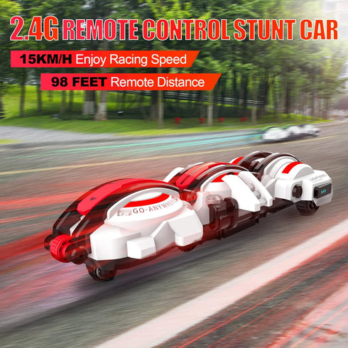 BAZADER RC Cars with LED Lights, Remote Control Snake 360° Roll Toys, Birthday Gift for Kids Age 7-11+, 2 Batteries