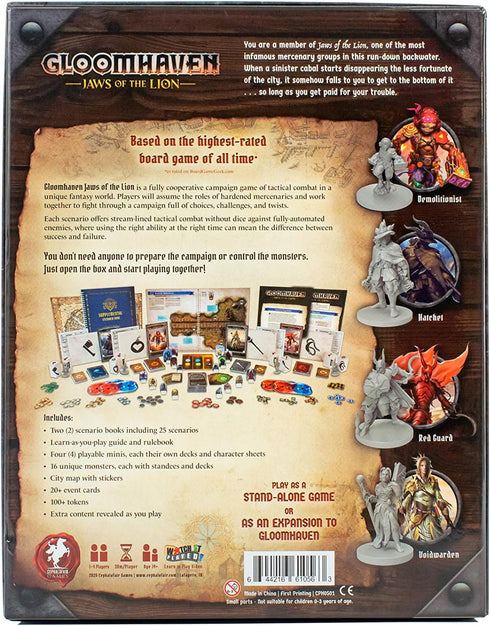 Gloomhaven Cephalofair Games: Jaws of The Lion Strategy Boxed Board Game for Ages 14+, 2+ Players