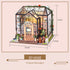 Set, 1:24 INSGEN Greenhouse Booknook Kit, DIY Miniature Dollhouse Building Scale Wooden Diorama Model, Tiny Street