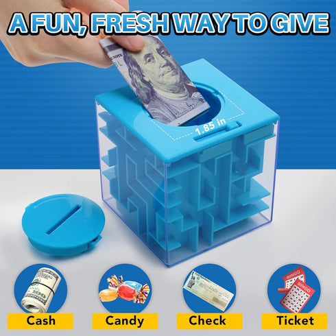ZPISF 8 Pack Money Maze Puzzle Box for Cash Gift, Perfect Puzzle Money Holder and Brain Teasers for Kids and Adults