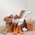 Lulu Moon Muslin Loveys for Babies, Unisex Baby Security Blanket, Goose Lovie 25"x 11" Cream