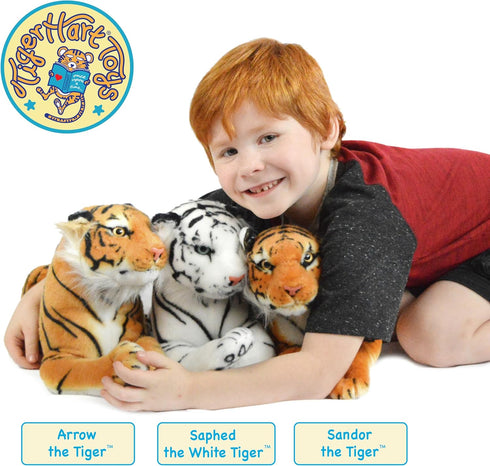 17 Inch TigerHart Arrow The Tiger - (Tail Measurement Not Included) Stuffed Animal Plush Cat
