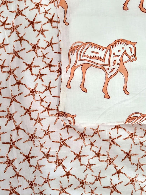 Set 3 Trade Star Beautiful Baby Crib Bedding with Yard Super Soft Natural Dies Cotton Fabric for Baby Room Decor