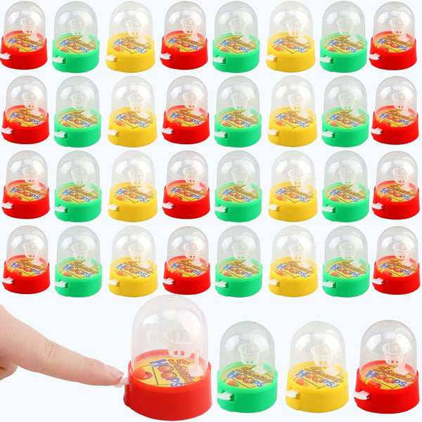 36 Pcs Mini Basketball Games Toys Mini Basketball Hoop Finger Game for Kids Classroom Rewards Birthday Sports Party