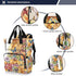 SUABO Backpack Baby Diaper Bag A Full-body Watercolor Of Retriever Large Bag Waterproof Travel Diaper Bags for Moms