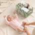 HBlife Large Baby Diaper Caddy, Paper Rope Scalloped Storage Baskets Nursery Bin with Removable Divider, Portable Car