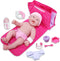 10 Piece Deluxe Diaper Bag Gift Set | Feat. 13" Realistic Smiling