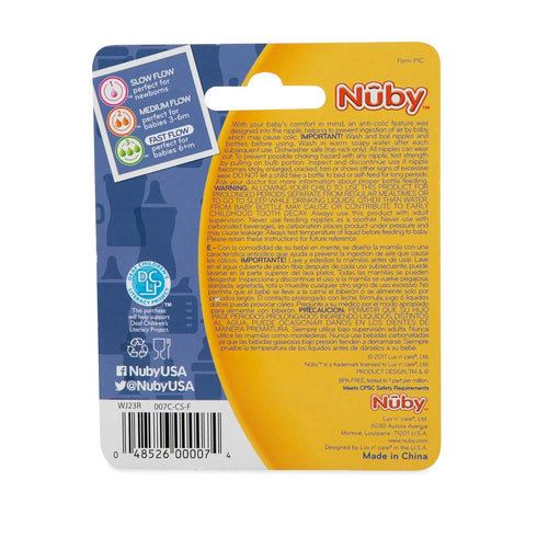 4-Pack Nuby Standard Neck Fast Flow Nipples