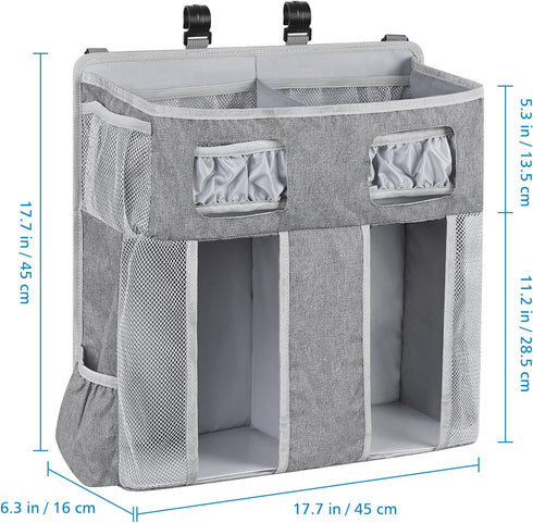 Accmor Changing Table Diaper Organizer, Hanging Diaper Caddy Organizer Stacker for Cribs Changing Table Playard Wall