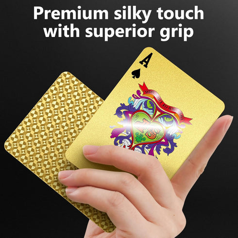 Waterproof Plastic Playing Cards, Durable Cool Deck of Cards, Vintage Casino Themed Card Games for Families or Adults